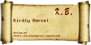 Király Bercel névjegykártya