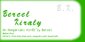 bercel kiraly business card